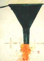 Arnold Hagström, Tratt II, gouache och collografi, 69x49 cm, 3800 kr (+ram 600 kr).