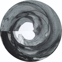 Katerina Mistal, Krater XII, C-print, selikonmonterat mot plexiglas, uppl 3 ex, 30 cm ø