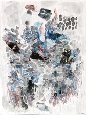 Marianne Tan, Islossning, akryl tusch och krita, 31x39 cm m ram, 6000 SEK 