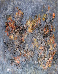 Marianne Tan, Skymningsmarker, akryl, tusch och krita på papper, 73x58 cm med ram, 11000 SEK