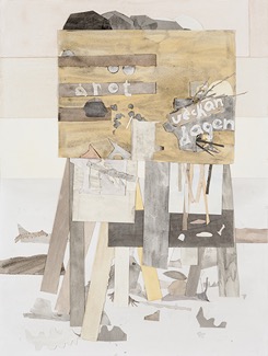 Tobias Törnqvist, Året, veckan, dagen, collage, 109 x 83,5 cm med ram 16 000 SEK