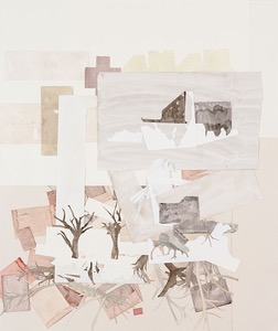 Tobias Törnqvist, I träden, collage, 100,5 x 84.5 cm, 16000 SEK.