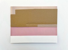 Håkan Berg, Open III, olja och collage på pannå, 25x32 cm utan ram, 48x52 cm med ram, 8000 SEK 